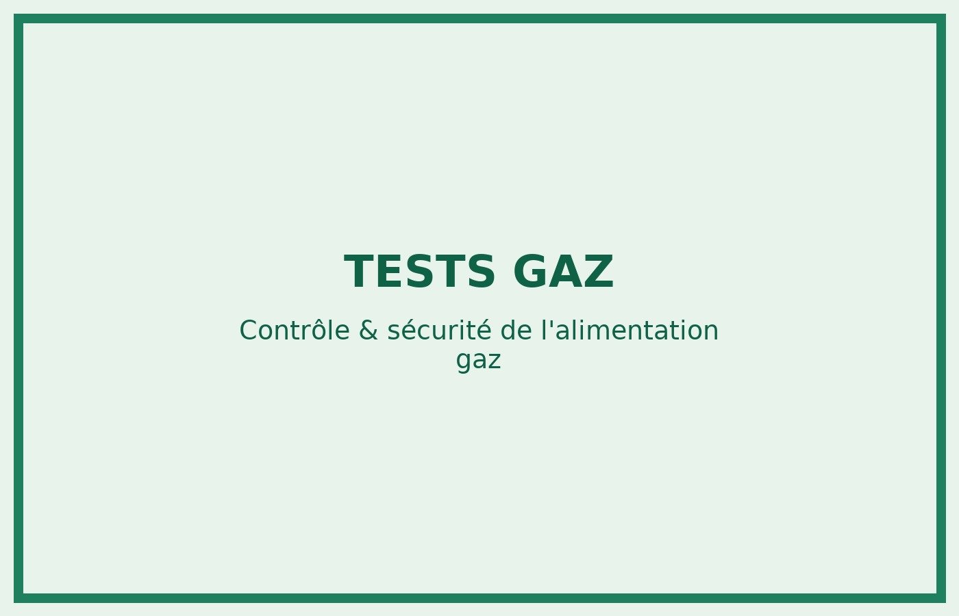 Tests gaz mobilhome